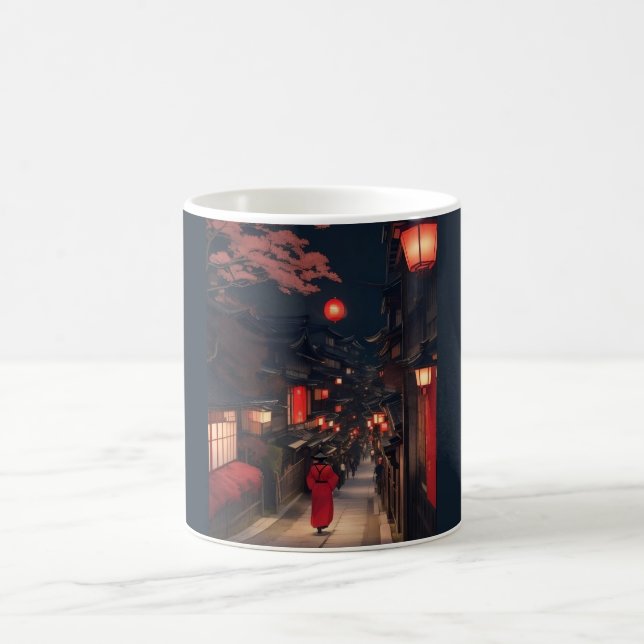 Caneca De Café Kyoto Night Lantern Walk Mug (Centro)