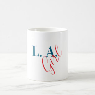Caneca De Café L. A. Garota Los Angeles Minimalista Moderno Simpl