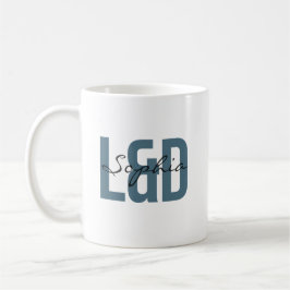 Caneca De Café L&D  Nurse Personalized Name Bold Typography