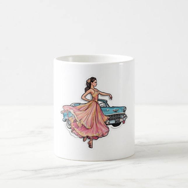 Caneca De Café la bailarina y su coche (Centro)