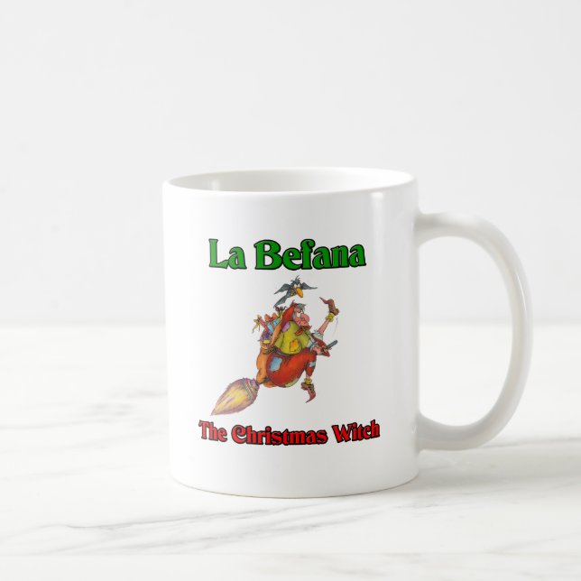 Caneca De Café La Befana a bruxa do Natal. (Direita)