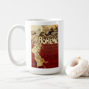 Caneca De Café La Bohème - vintage 1896 poster