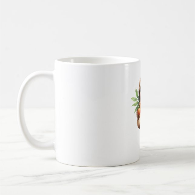 Caneca De Café Lã de bebê bonita com café de abóbora e panquecas (Esquerda)