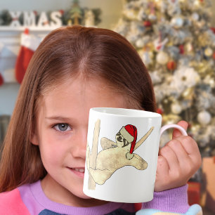 Caneca De Café Lã de Natal bonita numa árvore