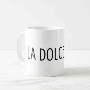 Caneca De Café La dolce vita italian lettering