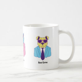 Caneca De Café "La Feral Famiglia" Trio de Animais com Terno Eleg