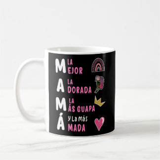 Caneca De Café La Mejor Mama Del Mundo Flora Dia de as mães Espan