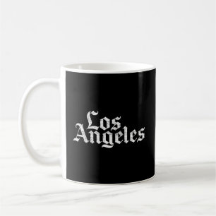 Caneca De Café La Old English Style Font Distressa - Los Angeles