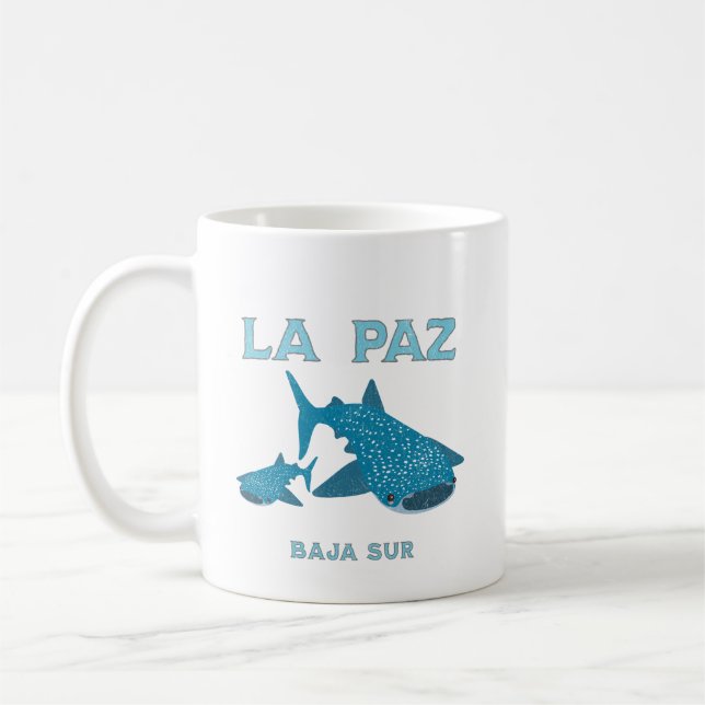 Caneca De Café La Paz Baja Mexico Whale Shark (Esquerda)