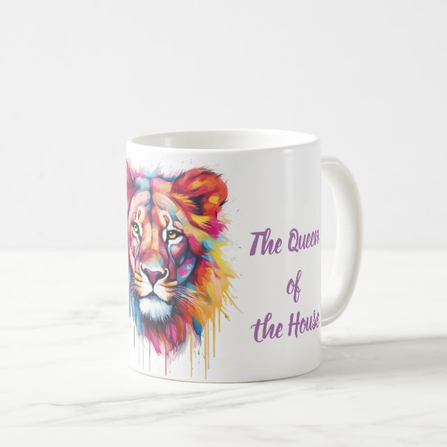 Caneca De Café La reina de la casa (Frente Esquerda)