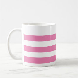 Caneca De Café Lã rosa e branca riscada