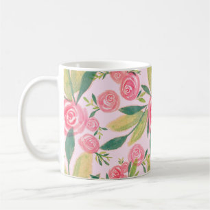 Caneca De Café La Rosa Whimsy Dourada Floral Mug