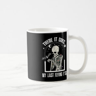 Caneca De Café Lá Vai O Meu Último Diversão De Voo Halloween Skel