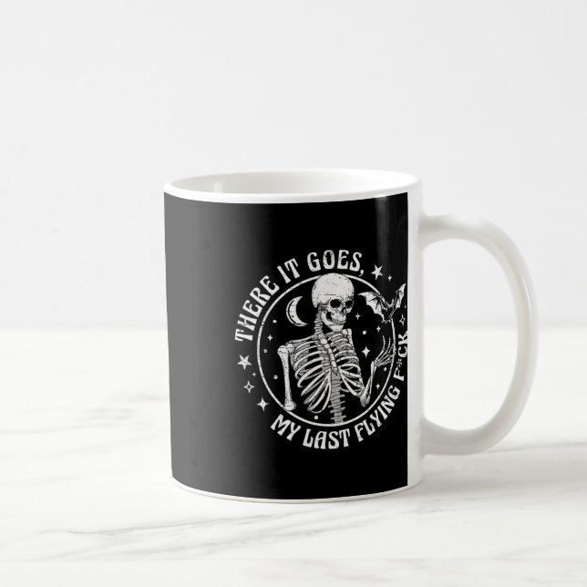 Caneca De Café Lá Vai O Meu Último Esqueleto De Halloween (Direita)