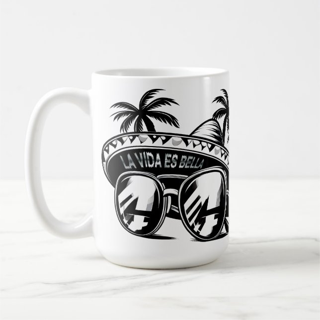 Caneca De Café La Vida Es Bella - da Leben ist schön - Spanisch (Esquerda)