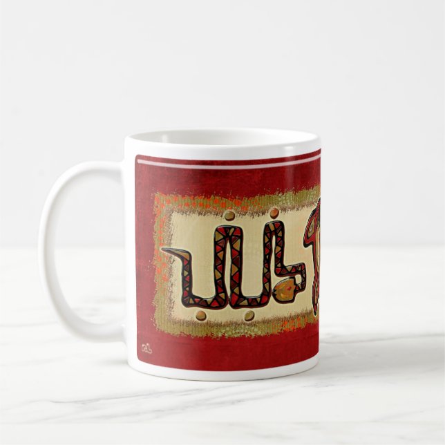 Caneca De Café Laako'ob Uchben Mayan Folk Art (Esquerda)