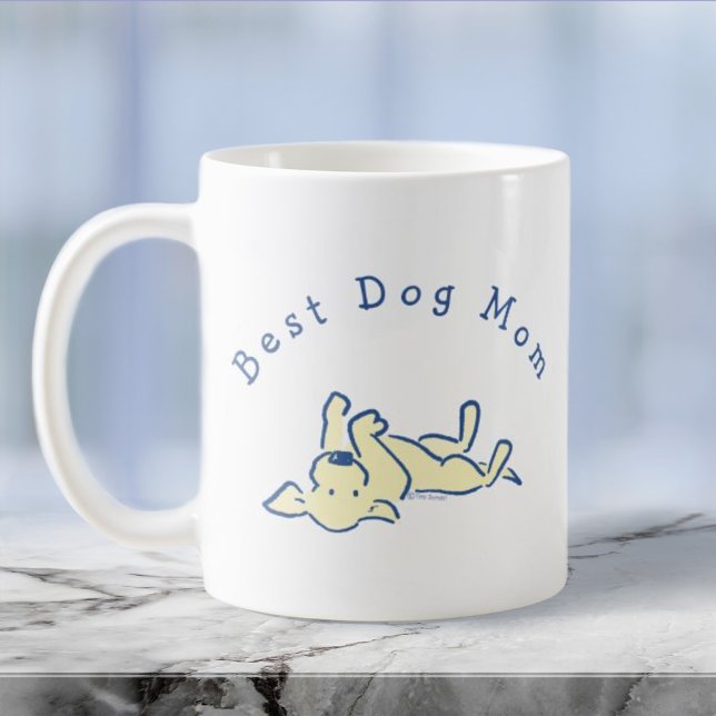Caneca De Café Lab amarelo personalizado - Branco simples (Criador carregado)