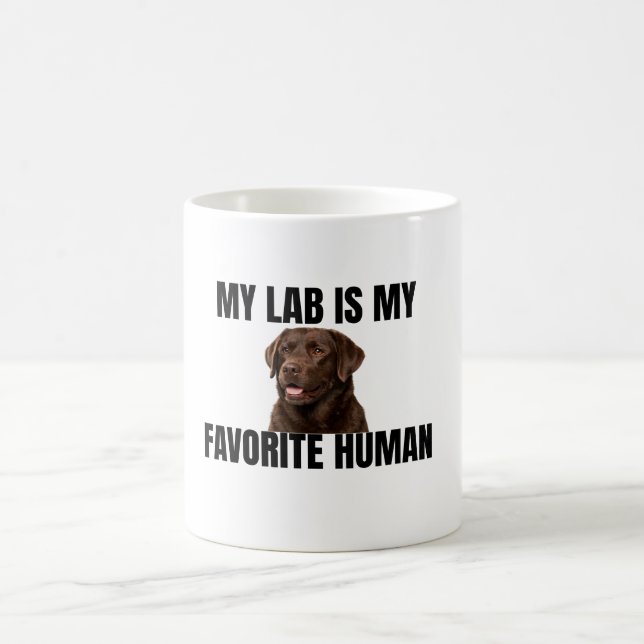 Caneca de Café Lab é Meu Humano Favorito (Centro)