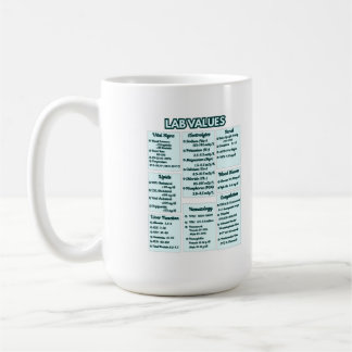 Caneca De Café Lab values for nurses -Medical Lab Reference Chart