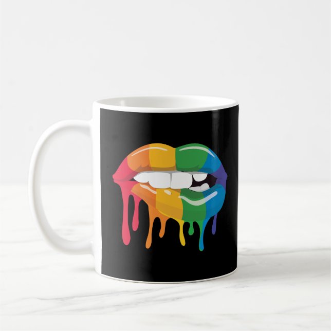 Caneca De Café Lábios arco-íris (Esquerda)