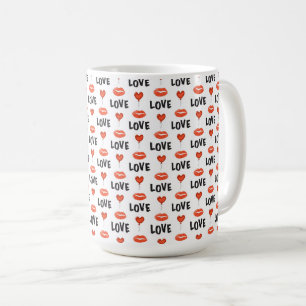 Caneca De Café Lábios de amor e coágulos