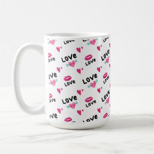Caneca De Café Lábios de amor e coágulos