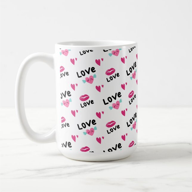 Caneca De Café Lábios de amor e coágulos (Esquerda)