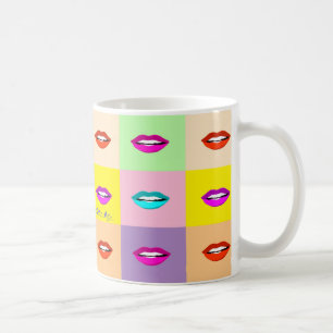 Caneca De Café Lábios pop