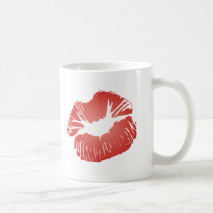 Caneca De Café Lábios vermelhos