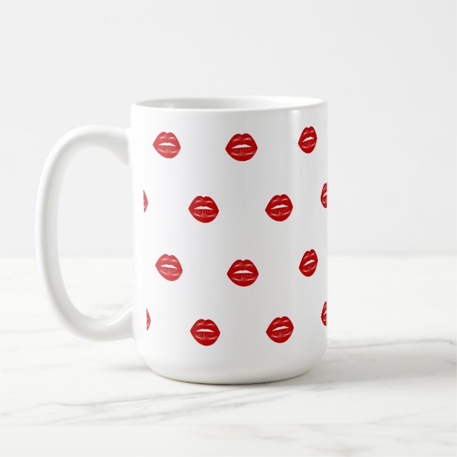 Caneca De Café lábios vermelhos (Esquerda)