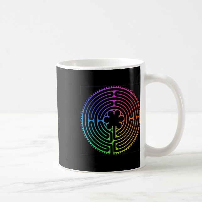 Caneca De Café Labirinto Arco-íris Labirinto de Chartres Labirint (Direita)