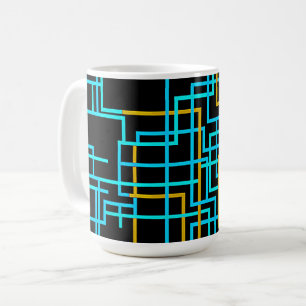 Caneca De Café Labirinto de Arcada Retro