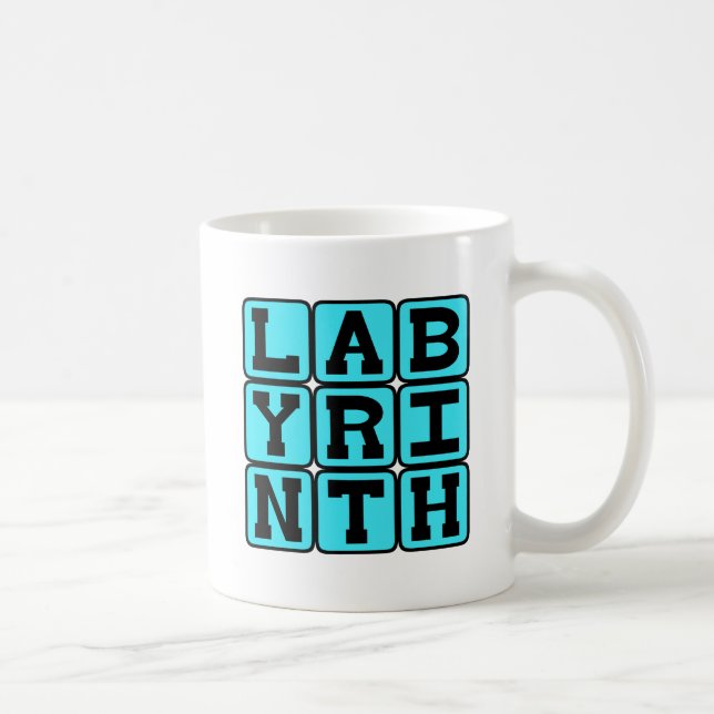 Caneca De Café Labirinto, Labirinto Complicado (Direita)