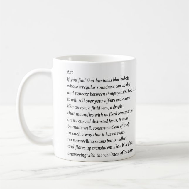 Caneca De Café Labirinto: Poems Mug (Esquerda)
