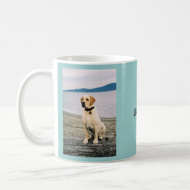 Caneca De Café Laboratório amarelo da praia (Esquerda)