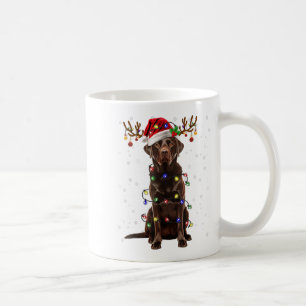 Caneca De Café Laboratório de Chocolate Labrador Árvore de Natal