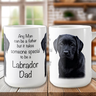 Caneca De Café Laboratório Preto - Dia de os pais - Pai Cachorro