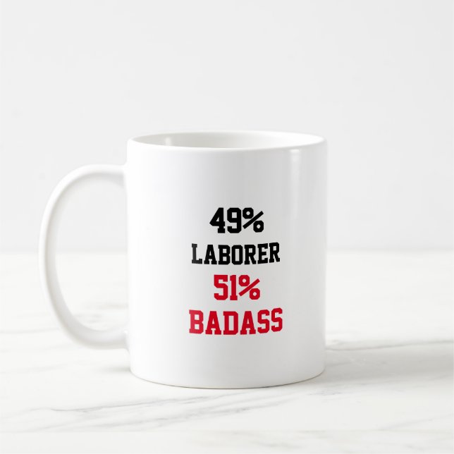 Caneca De Café Laborer Badass (Esquerda)
