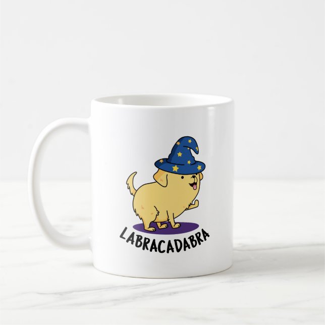 Caneca De Café Labra-cadabra Funny Labrador Dog Pun (Esquerda)