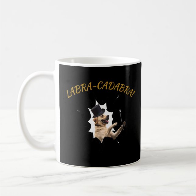 Caneca De Café Labracadabra! Labrador Retriever Pun (Esquerda)