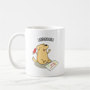 Caneca De Café Labradoodle Cute Labrador Cão Pun