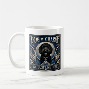 Caneca de Café Labradoodle Engraçado Comanda a Cas