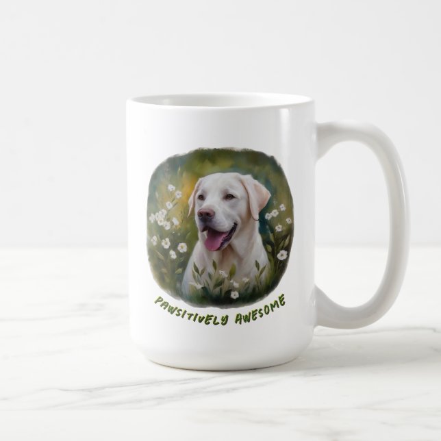 Caneca De Café Labrador Branco Incrivelmente Incrível (Direita)