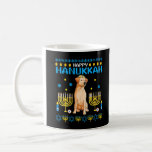 Caneca De Café Labrador Chanukah judeu feio Hanukkah Sweater Paj<br><div class="desc">Labrador Chanukah Jewish Ugly Hanukkah Sweater Camiseta Pajama</div>