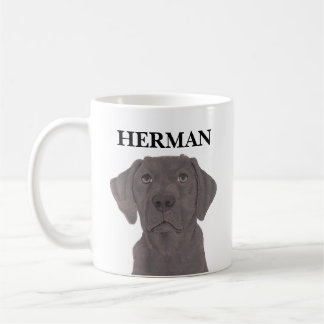 Caneca De Café Labrador de Chocolate Personalizado