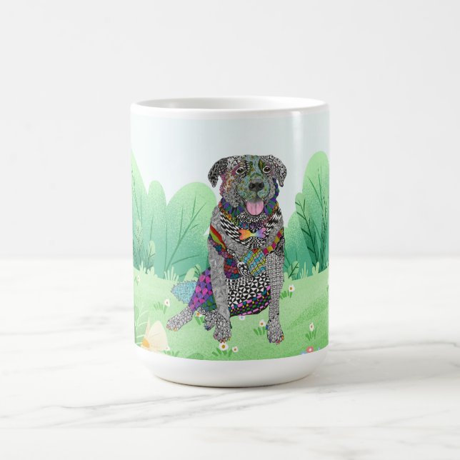 Caneca De Café Labrador e Borda Mistura de Collie (Centro)