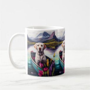 Caneca De Café Labrador em um remo: Uma aventura cênica