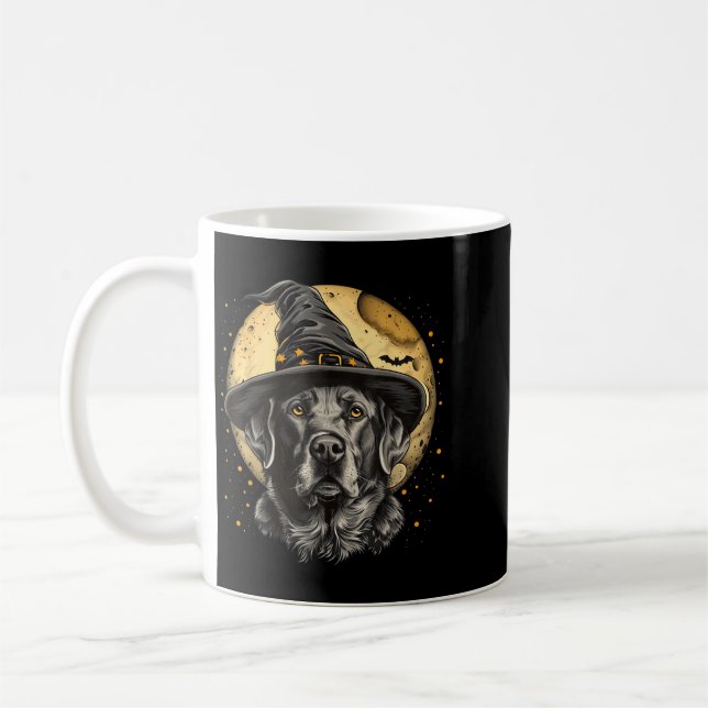Caneca De Café Labrador Halloween Engraçado Cachorro Preto Lab Mo (Esquerda)