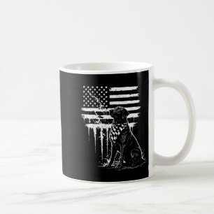 Caneca De Café Labrador Labrador preto minimalista Bandeira Ameri