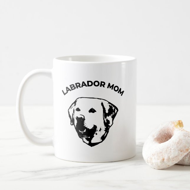 Caneca De Café Labrador Mãe (Com Donut)
